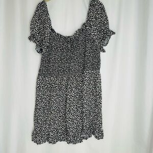 AUW Black and White Floral dress 3x